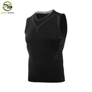 Men's Stealth V-Neck Compression Gym Vest - Muscle Support Tank