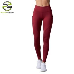 Women’s Sculpt High-Rise Pocket Leggings – Crimson Merlot