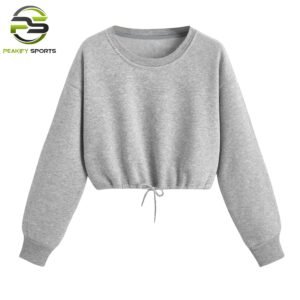 Women’s Core Adjustable Cropped Sweatshirt – Heather Grey