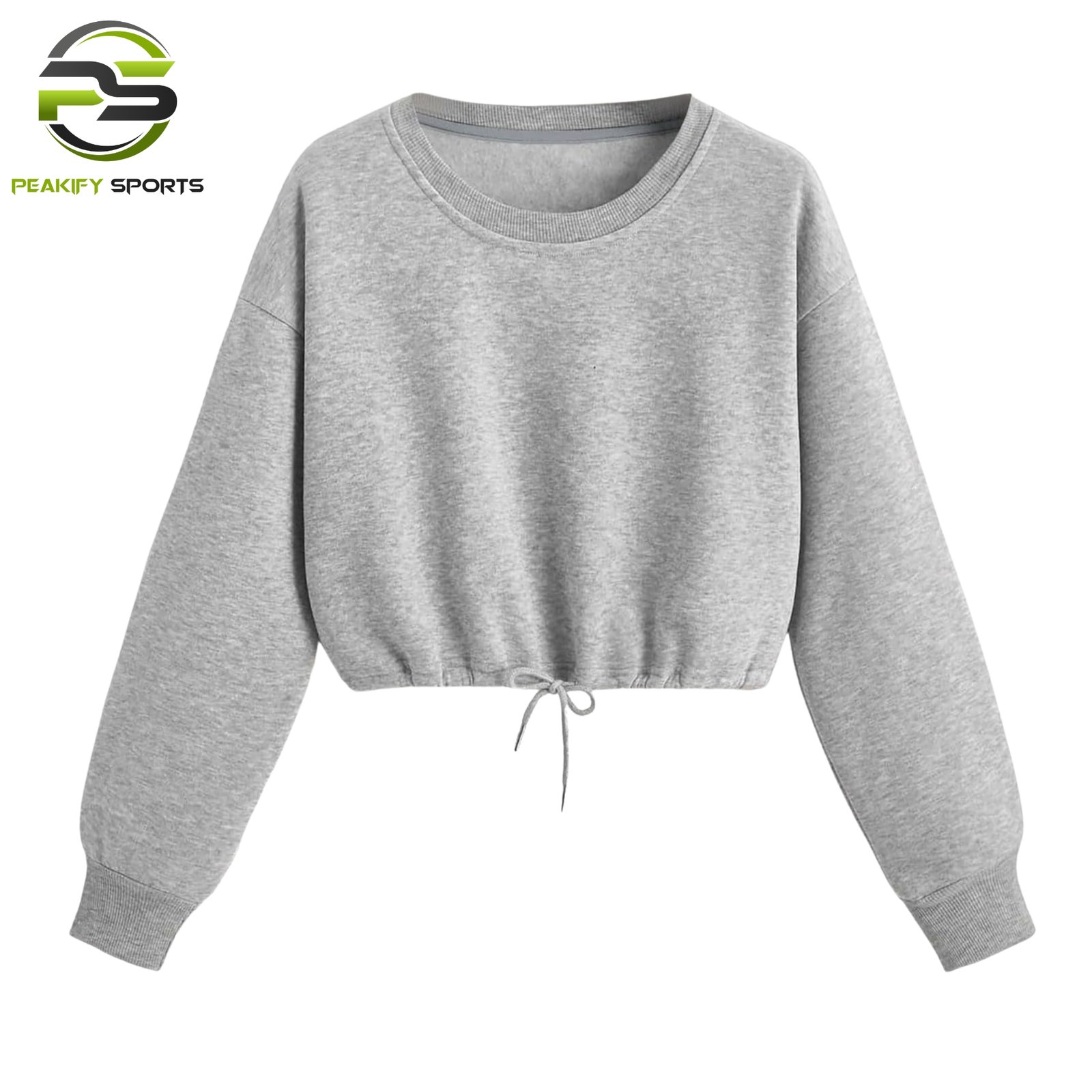 Women’s Core Adjustable Cropped Sweatshirt – Heather Grey