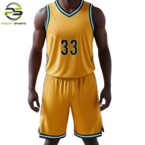 Elite Court Basketball Match Kit – Golden Amber & Forest