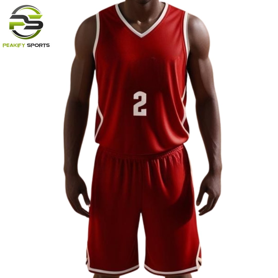 Elite Pro-Series Basketball Uniform – Radiant Crimson