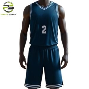 Elite Pro-Series Basketball Uniform – Midnight Navy & White