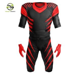Shadow-Claw Elite Custom Football Uniform – Black & Crimson Edition