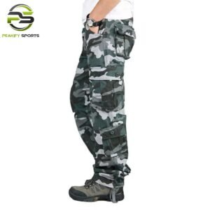 Peakify Tactical Multi-Pocket Cargo Pants – Forest Camo