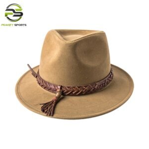 Peakify Nomad Tasseled Wool Fedora – Desert Khaki