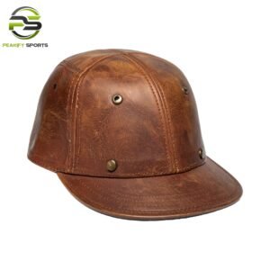 Peakify Heritage Aviator Cap – Burnished Copper Leather
