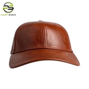 Peakify Pro-Elite Heritage Baseball Cap – Burnished Amber Leather