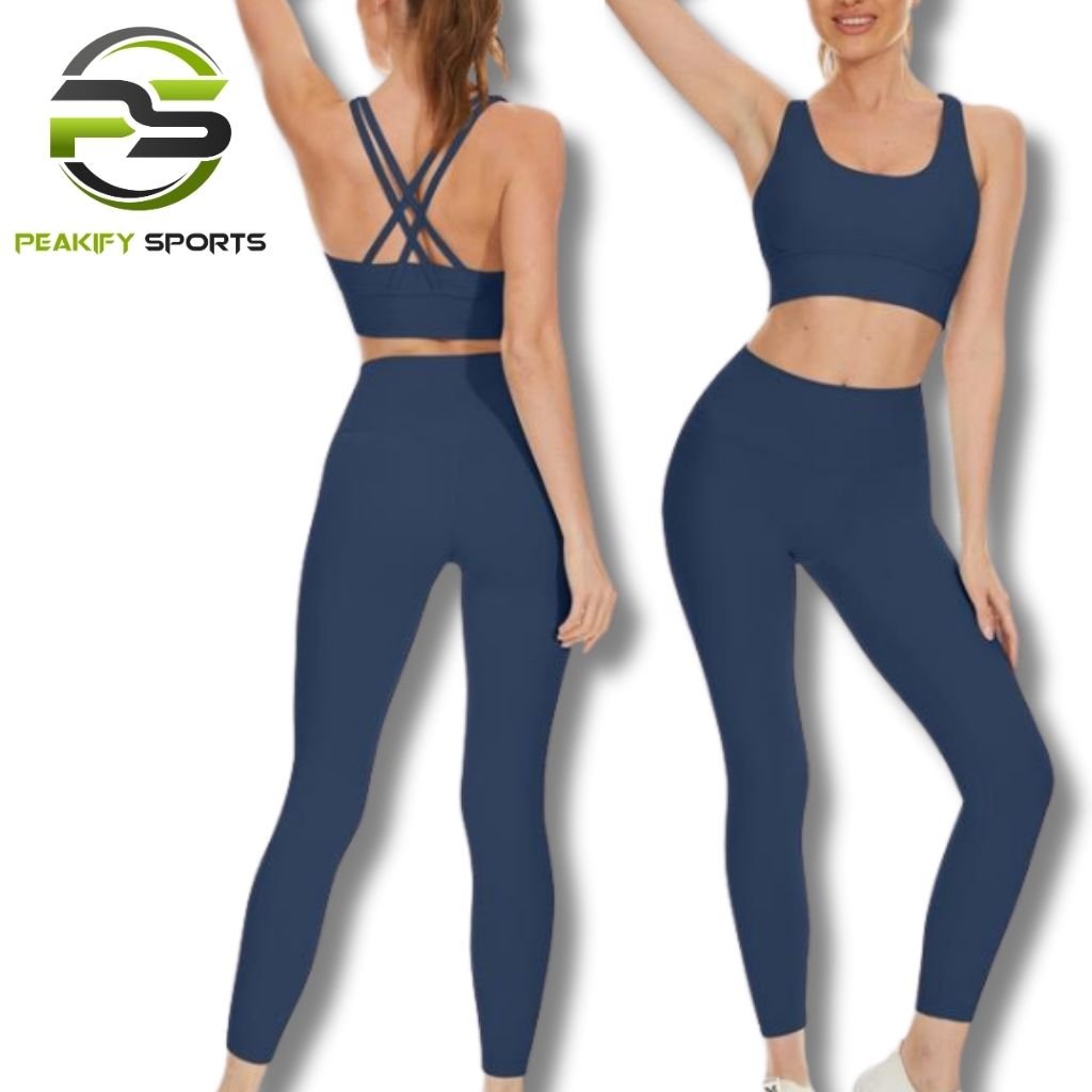 Women’s Zenith Strappy Performance Set – Deep Navy