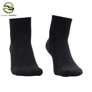 Peakify Core-Stability Quarter Crew Socks – Midnight Black