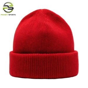 Peakify Alpine Ridge Performance Beanie – Crimson Red