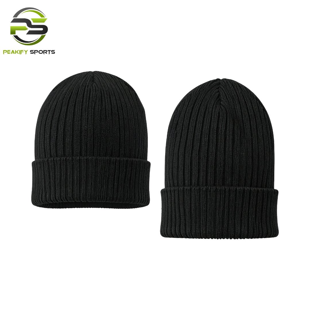 Peakify Midnight Stealth Performance Beanie – Onyx Edition