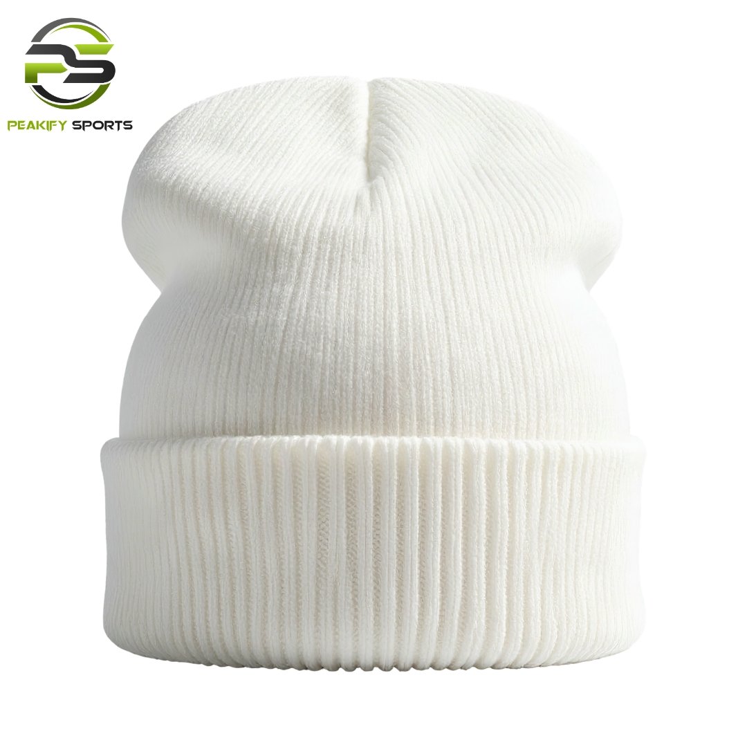 Peakify Arctic Core Performance Beanie – Alabaster White