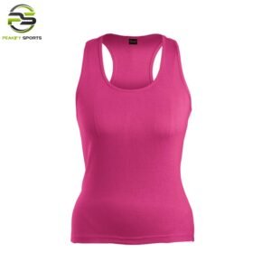 Women's Active-Flex Racerback Gym Vest - Vibrant Pink Workout Tank