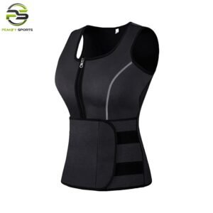Women's Sauna-Effect Gym Vest with Integrated Waist Shaper