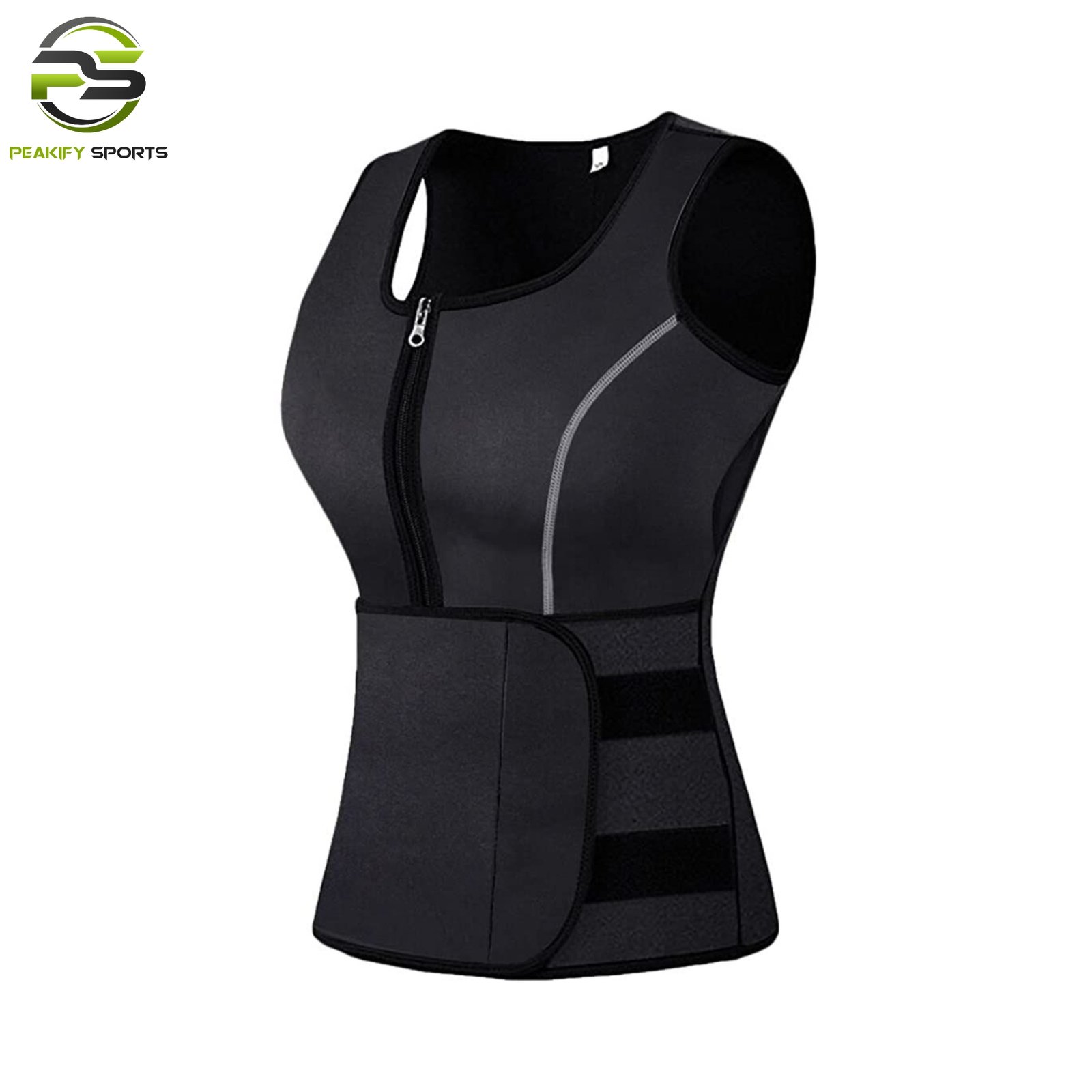 Women's Sauna-Effect Gym Vest with Integrated Waist Shaper
