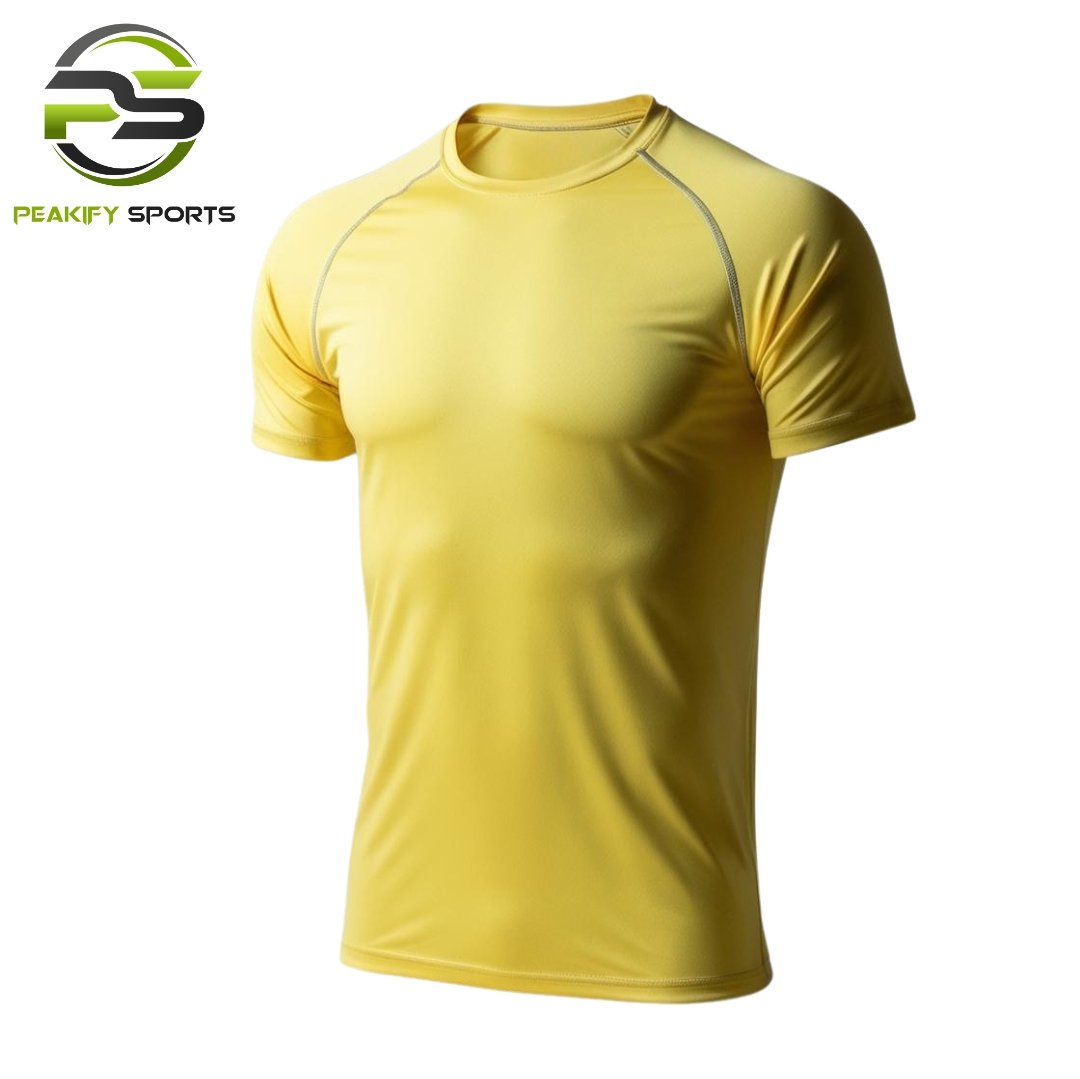Peakify Aero-Lite Second-Skin Compression Tee – Solar Flare Yellow