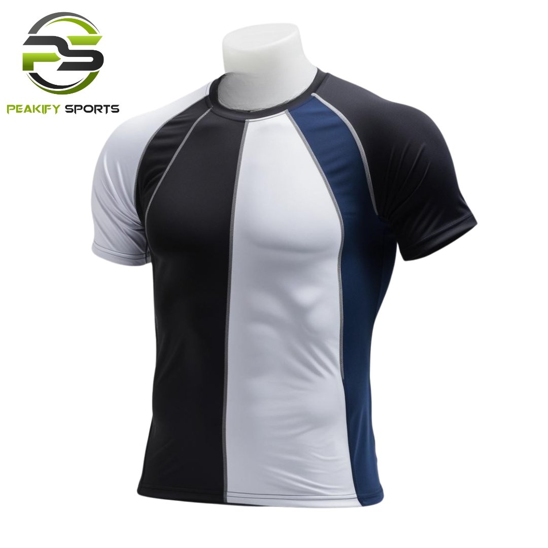 Peakify Aero-Lite Multi-Panel Compression Tee – Tri-Tone Stealth