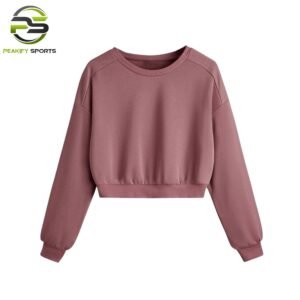 Women’s Core Cropped Crewneck Sweatshirt – Dusty Rose