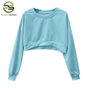 Women’s Core Cropped Crewneck Sweatshirt – Sky Cerulean